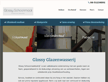 Tablet Screenshot of glossyschoonmaak-glazenwasserij.nl
